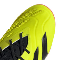 adidas Predator Elite Gazon Naturel Chaussures de Foot (FG) Enfants Jaune Vif Noir Rouge