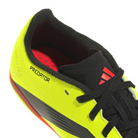 adidas Predator League Gras Voetbalschoenen (FG) Kids Felgeel Zwart Rood