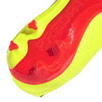 adidas Predator League Gazon Naturel Chaussures de Foot (FG) Enfants Jaune Vif Noir Rouge