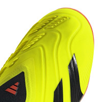 adidas Predator Elite Sans Lacets Gazon Naturel Chaussures de Foot (FG) Enfants Jaune Vif Noir Rouge