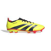 adidas Predator League Gazon Naturel Chaussures de Foot (FG) Jaune Vif Noir Rouge
