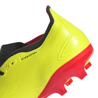 adidas Predator League Gazon Naturel Chaussures de Foot (FG) Jaune Vif Noir Rouge