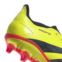 adidas Predator League Gazon Naturel Chaussures de Foot (FG) Jaune Vif Noir Rouge