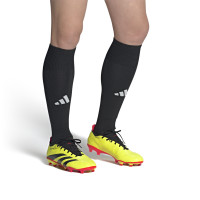 adidas Predator League Gazon Naturel Chaussures de Foot (FG) Jaune Vif Noir Rouge