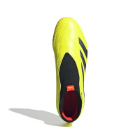 adidas Predator League Sans Lacets Gazon Naturel Chaussures de Foot (FG) Jaune Vif Noir Rouge