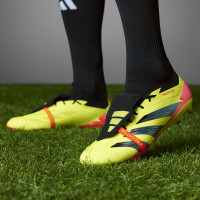 adidas Predator Elite FT Gras Voetbalschoenen (FG) Felgeel Zwart Rood