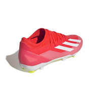 adidas X Crazyfast League Gras Voetbalschoenen (FG) Felrood Wit Geel