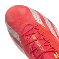 adidas X Crazyfast+ Gazon Naturel Chaussures de Foot (FG) Rouge Vif Blanc Jaune