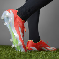 adidas X Crazyfast+ Gazon Naturel Chaussures de Foot (FG) Rouge Vif Blanc Jaune