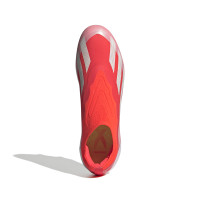 adidas X Crazyfast Elite Sans Lacets Crampons Vissés Chaussures de Foot (SG) Rouge Vif Blanc Jaune