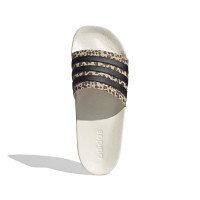 adidas Adilette Shower Slippers Wit Zwart Beige Luipaardprint