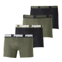 PUMA Boxers Everyday 4-Pack Vert Foncé Noir
