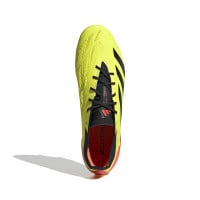 adidas Predator Elite Crampons Vissés Chaussures de Foot (SG) Jaune Vif Noir Rouge