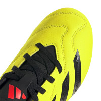 adidas Predator Club Gazon Naturel Gazon Artificiel Chaussures de Foot (MG) Enfants Jaune Vif Noir Rouge