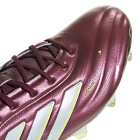 adidas Copa Pure 2 Elite Crampons Vissés Chaussures de Foot (SG) Bordeaux Blanc Jaune