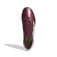 adidas Copa Pure 2 Elite KT Gazon Naturel Chaussures de Foot (FG) Bordeaux Blanc Jaune