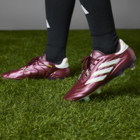 adidas Copa Pure 2 Elite Gras Voetbalschoenen (FG) Bordeauxrood Wit Geel