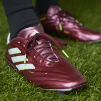 adidas Copa Pure 2 Elite Gazon Naturel Chaussures de Foot (FG) Bordeaux Blanc Jaune