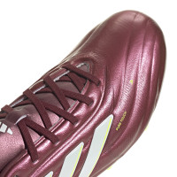 adidas Copa Pure 2 Pro Gazon Naturel Chaussures de Foot (FG) Bordeaux Blanc Jaune