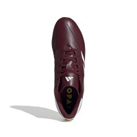 adidas Copa Pure 2 Club Gazon Naturel Gazon Artificiel Chaussures de Foot (MG) Bordeaux Blanc Jaune