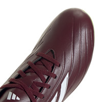 adidas Copa Pure 2 Club Gazon Naturel Gazon Artificiel Chaussures de Foot (MG) Bordeaux Blanc Jaune