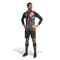 adidas Tiro 24 Competition Keepersshirt Lange Mouwen Zwart Lichtgroen Rood