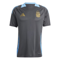 adidas Argentinië Trainingsshirt 2024-2026 Donkergrijs Lichtblauw Goud