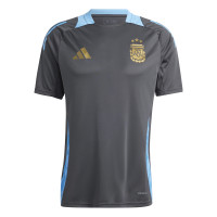 adidas Argentine Maillot d'Entraînement 2024-2026 Gris Foncé Bleu Clair Doré