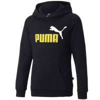PUMA Essentials+ 2 Big Logo Sweat à Capuche Enfants Noir Jaune Blanc
