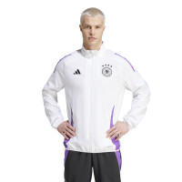 adidas Allemagne Présentation Veste d'Entraînement 2024-2026 Blanc Mauve Noir