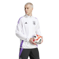 adidas Allemagne Présentation Veste d'Entraînement 2024-2026 Blanc Mauve Noir