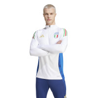 adidas Italie Haut d'Entraînement 1/4-Zip 2024-2026 Blanc Bleu Doré
