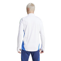 adidas Italie Haut d'Entraînement 1/4-Zip 2024-2026 Blanc Bleu Doré