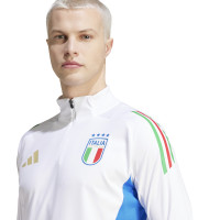 adidas Italie Haut d'Entraînement 1/4-Zip 2024-2026 Blanc Bleu Doré