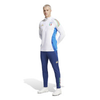 adidas Italie Haut d'Entraînement 1/4-Zip 2024-2026 Blanc Bleu Doré