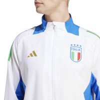 adidas Italie Présentation Survêtement 2024-2026 Blanc Bleu Foncé Bleu Doré