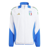 adidas Italië Presentatie Trainingspak 2024-2026 Wit Donkerblauw Blauw Goud