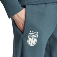 adidas Italie Travel Pantalon d'Entraînement 2024-2026 Vert Foncé Blanc