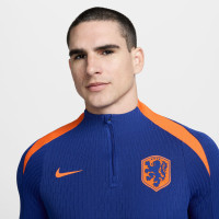 Nike Pays-Bas Strike Elite Haut d'Entraînement 1/4-Zip 2024-2026 Bleu Orange