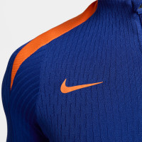 Haut d'entraînement Nike Netherlands Strike Elite avec fermeture éclair 1/4-Zip 2024-2026 Bleu Orange