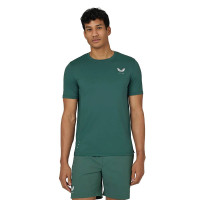 Castore Protek Performance Maillot d'Entraînement Vert Foncé Blanc
