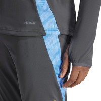 adidas Argentinië Trainingstrui 1/4-Zip 2024-2026 Donkergrijs Lichtblauw Goud