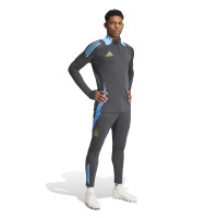 adidas Argentinië Trainingstrui 1/4-Zip 2024-2026 Donkergrijs Lichtblauw Goud