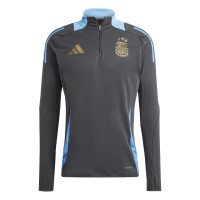 adidas Argentinië Trainingstrui 1/4-Zip 2024-2026 Donkergrijs Lichtblauw Goud