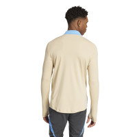 adidas Argentinië Trainingstrui 1/4-Zip 2024-2026 Beige Lichtblauw Donkergrijs