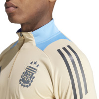 adidas Argentinië Trainingstrui 1/4-Zip 2024-2026 Beige Lichtblauw Donkergrijs