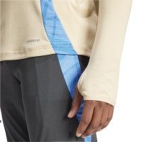 adidas Argentinië Trainingstrui 1/4-Zip 2024-2026 Beige Lichtblauw Donkergrijs