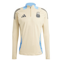 adidas Argentinië Trainingstrui 1/4-Zip 2024-2026 Beige Lichtblauw Donkergrijs