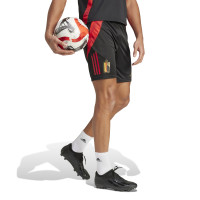 adidas Belgique Short d'Entraînement 2024-2026 Noir Rouge Doré
