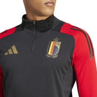adidas België Trainingstrui 1/4-Zip 2024-2026 Zwart Rood Goud